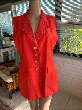Mondi Women's Tunic Top in Vibrant Coral